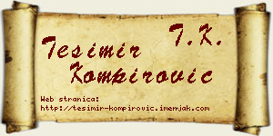 Tešimir Kompirović vizit kartica